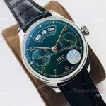 YLF v2 Version Swiss Grade 1 Copy IWC Portugieser Watch Green Annual Calendar Face